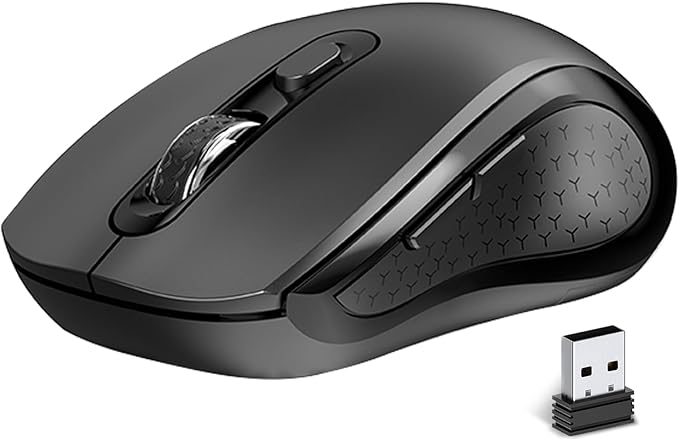 Wireless Mouse Ergonomic, Side Buttons Mouse, 2400 DPI, Silent and Anti Slip by Acozykitten