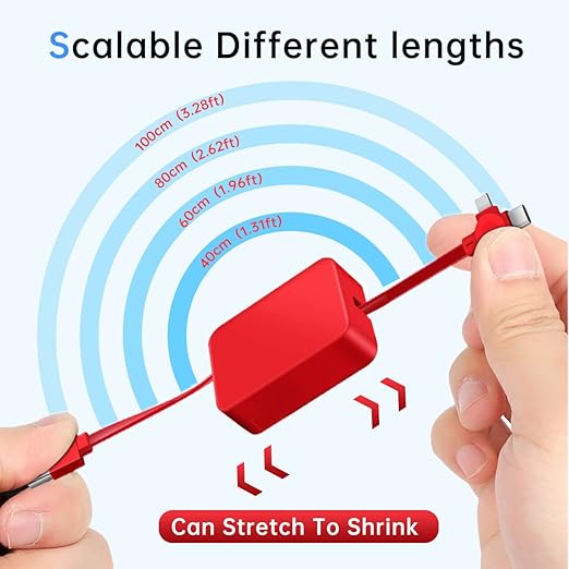 2 Pcs 3 in 1 Retractable Multi Chargers Cable - Image 4