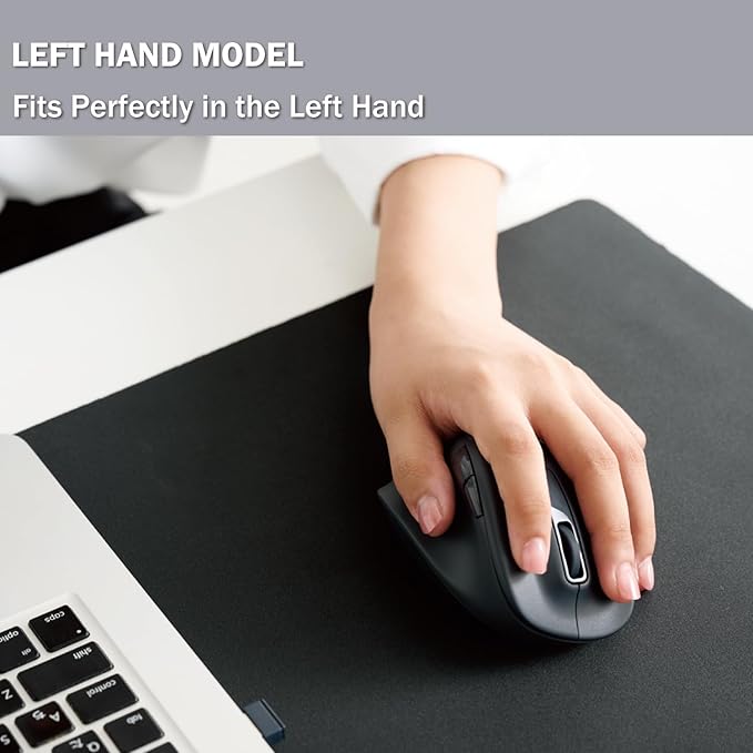 ELECOM Left Hand Wireless Ergonomic Mouse, 2.4GHz - Image 2
