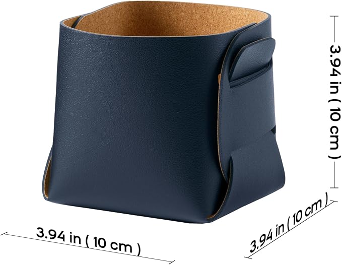 HOMIEAZICOZI 2-Pack Cork Leather Desk Accessories Storage - Image 3
