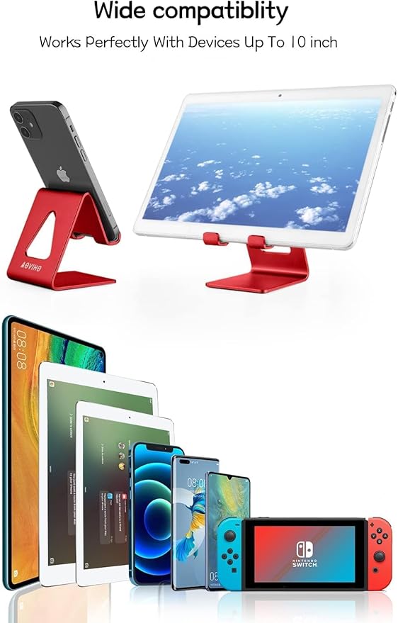 Desk Cell Phone Stand, Phone Holder, Aluminum Mobile Phone Cradle Dock - Image 6