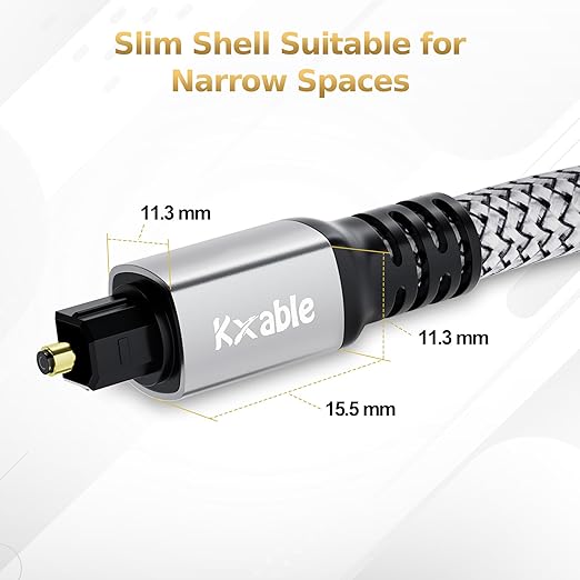 Optical Audio Cable 40 FT, Digital Audio Cable, Toslink Fiber Optic Cord - Image 6