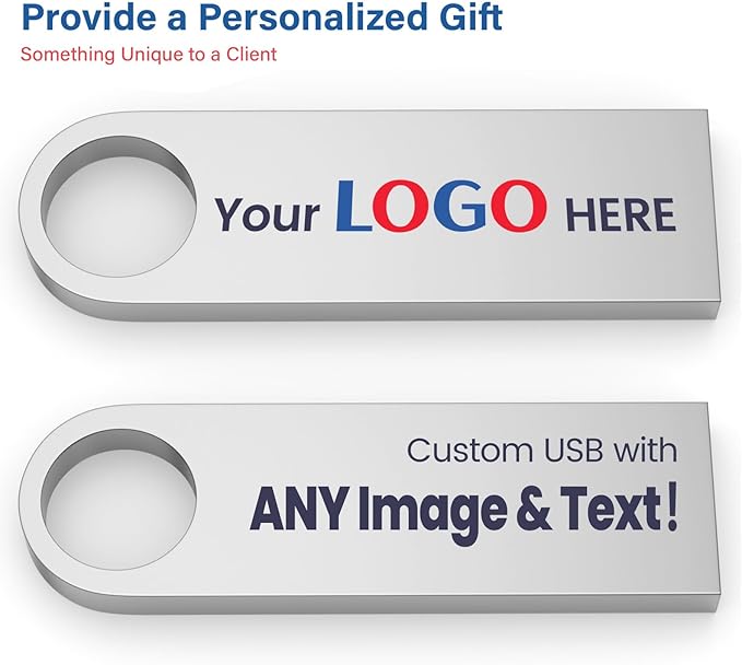 Customizable Flash Drives 256MB, Wooolken Personalized USB 2.0 Thumb Drives - Image 2