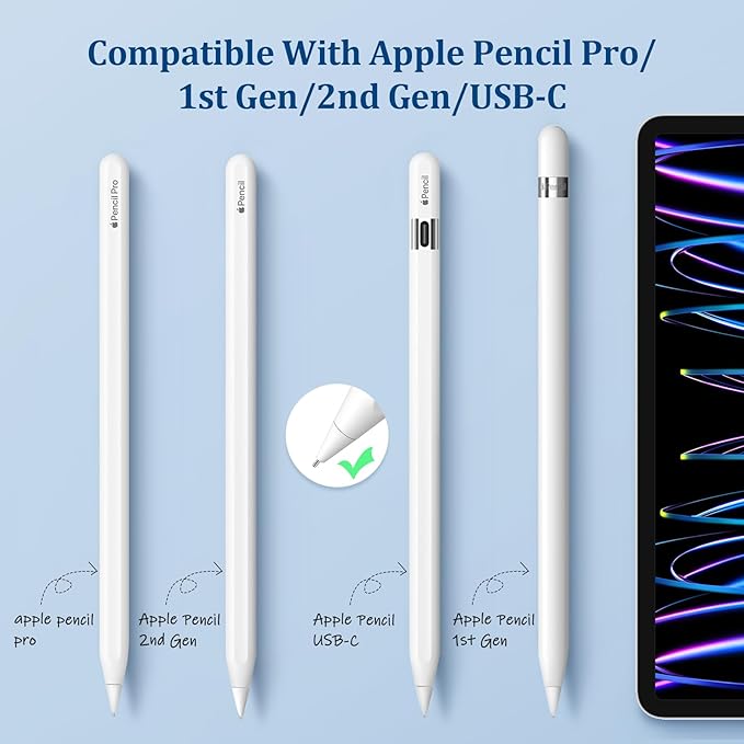 Replacement Tips for Apple Pencil 1st/2nd Gen, No Wear Out Upgraded Apple - Image 2