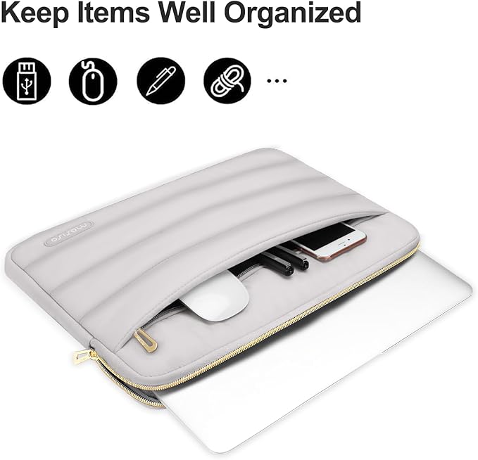 MOSISO 13.3 inch Laptop Case, 13-13.3 inch Puffy Laptop Sleeve Compatible - Image 2