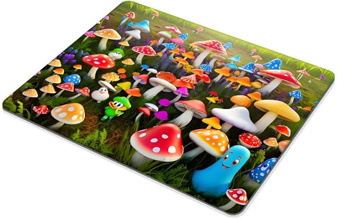 Happy Mushroom Mouse pad Customized Mousepad Non-Slip Rubber Base Mouse Pads - Image 4