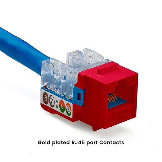 TRUE CABLE Cat6A Keystone Jack, Unshielded, 90 Degree Punch-Down, UL Listed - Image 6
