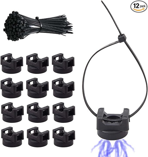 12Pcs Magnetic Zip Tie Mounts by KVTTOZA