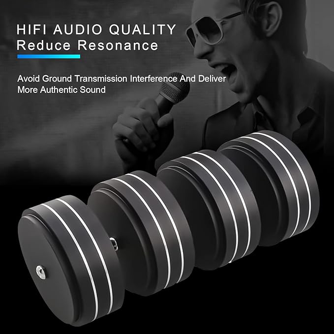 Tertullus 4 Pcs Speaker Feet, 58x22mm Speaker Spikes HiFi Isolation Feet - Image 3