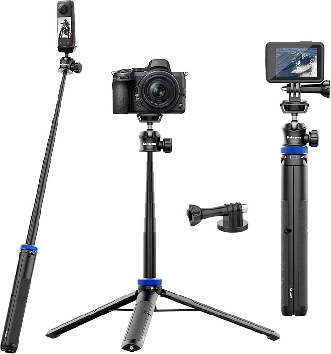 Selfie Stick Tripod for Gopro Camera, Portable Lightweight Camera Tripod for - Image 9