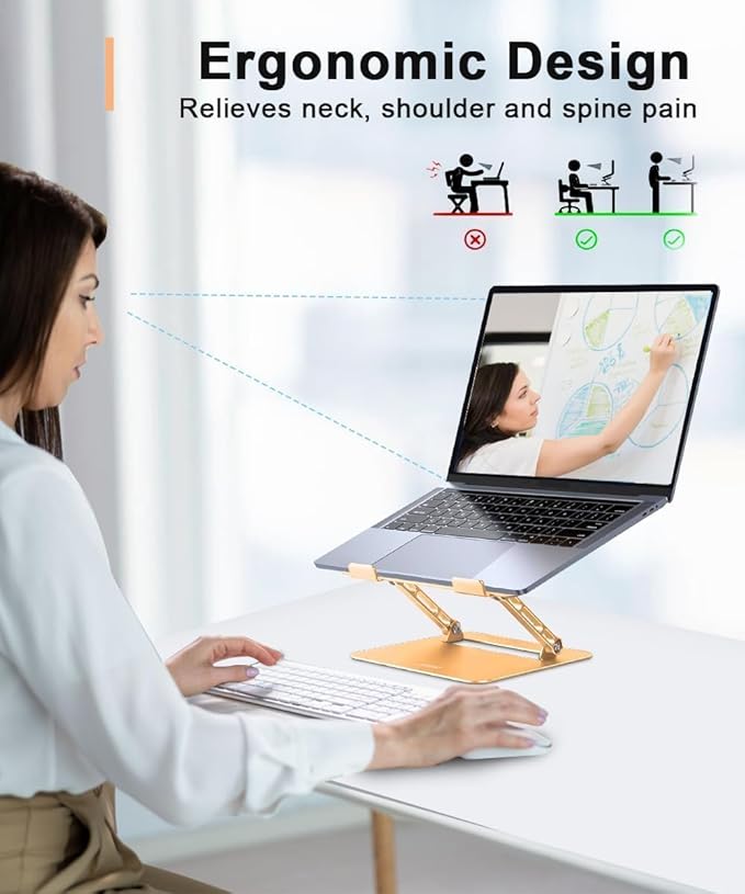 Adjustable Laptop Stand for Desk, Portable Laptop Stand Holder and Riser - Image 2