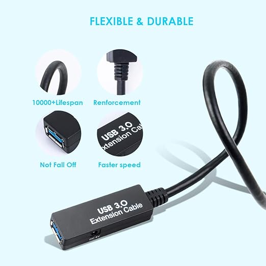 32Feet USB 3.0 Extension Cable, Type A-Male A-Female Extender Cord, - Image 5