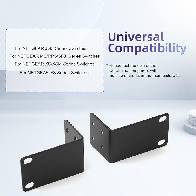 Universal Rack Mount Kit 1U Rack Ears - Image 6
