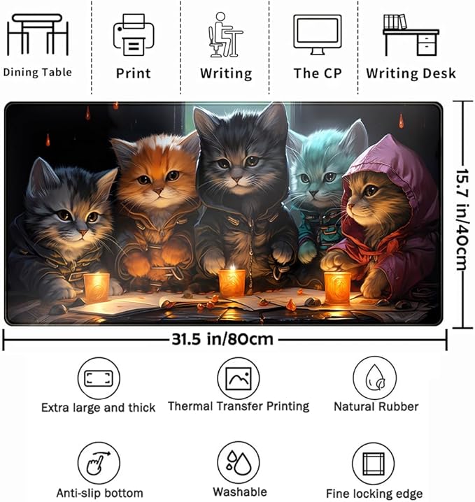Commander Roleplay Desk Pad Mat Role Gaming XXL Big Mouse Pad Gaming Tabletop - Image 3