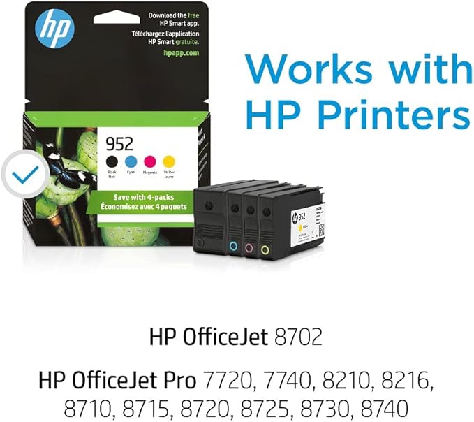 Original HP 952 Black, OfficeJet Pro 7720, 8740 Series|Eligible - Image 2