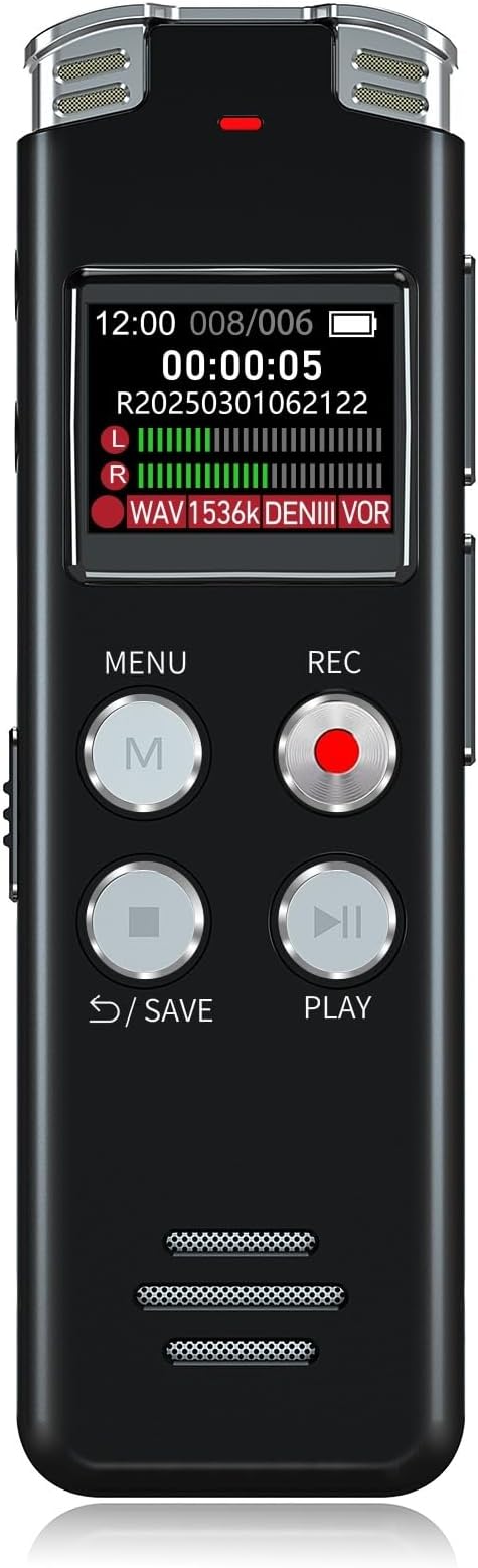 64GB Digital Voice Recorder by EVISTR