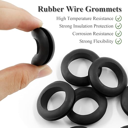 12 Pcs Rubber Grommets, 1-1/5" Inside Diameter 1-1/3" Drill Hole Rubber Wire - Image 3
