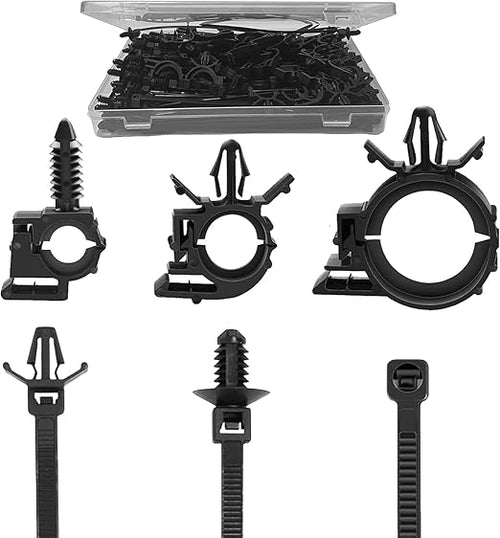 110Pcs Nylon Universal Cable Tie Buckle, Wire Loom Clips by ProfessionalinZipTies