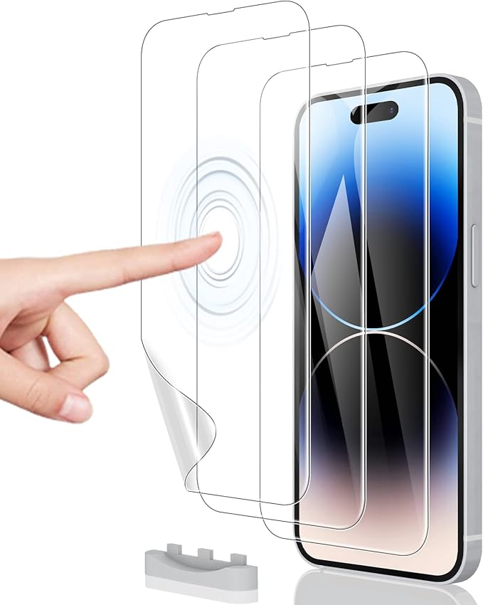 Hydrogel Film Screen Protector for iPhone 14 Pro/iPhone 14, Soft TPU by JDHDL