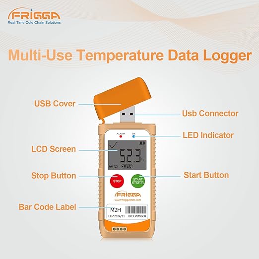 Frigga M2H 5pcs Reusable Temperature Humidity Data Logger USB Digital - Image 6