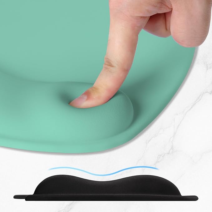 ITNRSIIET Ergonomic Mouse Pad, Cushioned Gel Wrist Rest, Non-Slip Base - Image 4