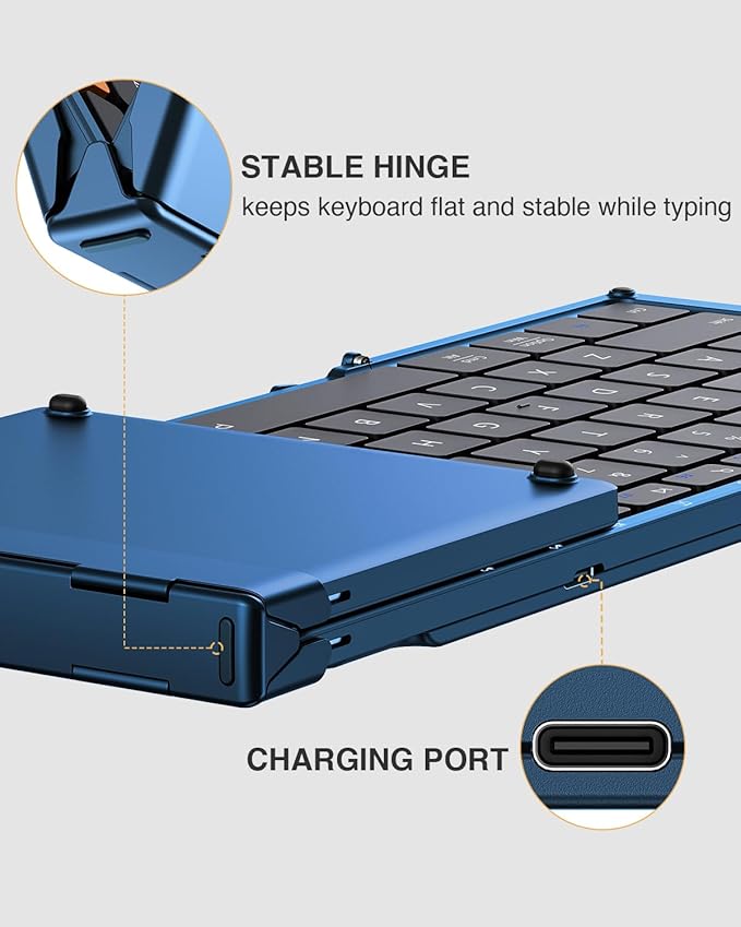 ProtoArc Foldable Bluetooth Keyboard, XK01 Folding Wireless Portable Keyboard - Image 8