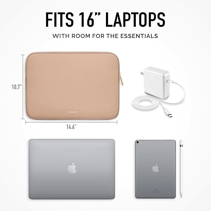 Vandel Slim MacBook Pro 16 Inch Laptop Sleeve, 15.6-16 inch Laptop Case - Image 4