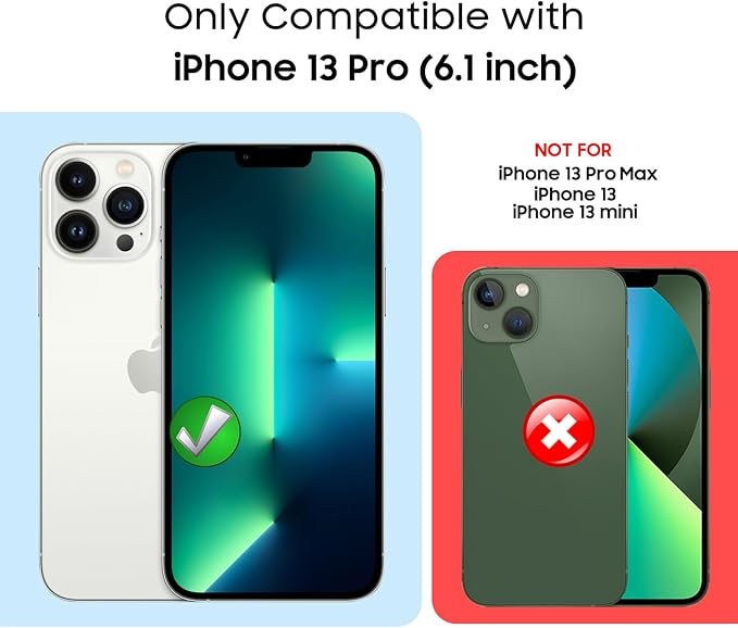Magnetic for iPhone 13 Pro Case, Built-in Camera Lens Protector, Compatible - Image 7