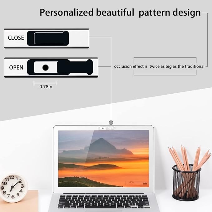 Webcam cover, 3 pieces, laptop camera cover, privacy shielding capacity is - Image 4