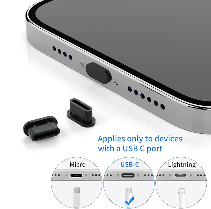 USB C Dust Plug, Silicone Anti Dust Port Cover Type C Charging Port Protectors - Image 4