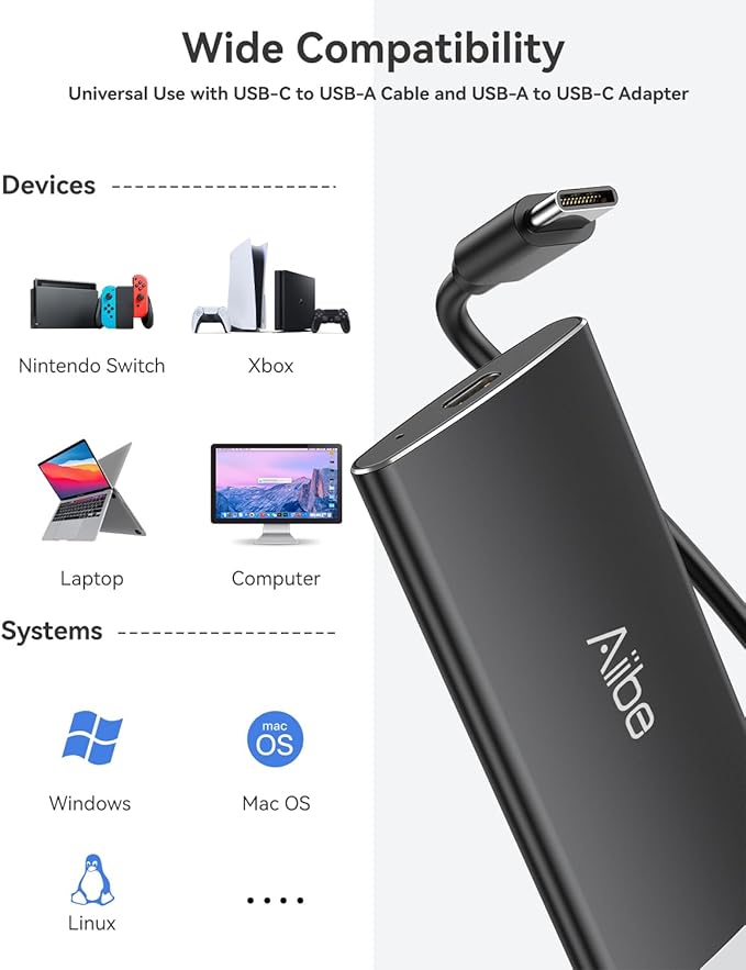 Aiibe 1TB External Solid State Drive USB C Portable SSD USB 3.2 Gen 2, 1TB - Image 7