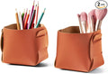 HOMIEAZICOZI 2-Pack Cork Leather Desk Accessories Storage by HOMIEAZICOZI