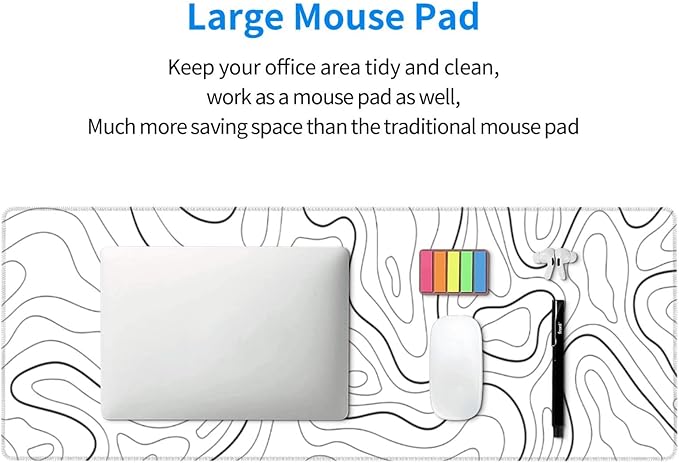 White Mouse Pad Large XL Gaming Mouse Pad - Image 5