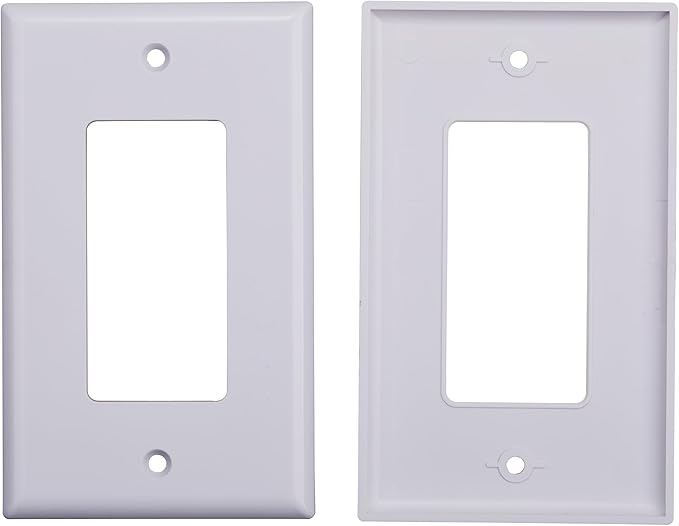 1 Port Keystone Wall Plate, Single Gang White Jack Insert - Image 2