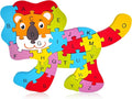 LovesTown Wooden Puzzle Learning Toys Alphabet Number Building Blocks by Lovestown