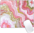 Dazzling Geode Pink Gold Marble Mouse pad Customized Mousepad Non-Slip Rubber by Goodsprout