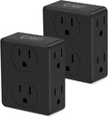 Multi Plug Outlet Splitter, Unidapt Multiple Outlets Extender Adapter by Unidapt