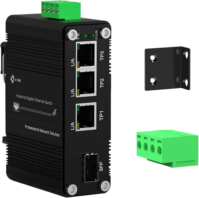 Mini Throncom 4 Ports Gigabit Industrial Fiber Ethernet Solar Switch Hardened by WelcometotheThroncom
