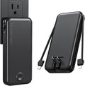 Portable Charger with Built in Cable and AC Wall Plug, USB C Power Bank by NUSYDDY