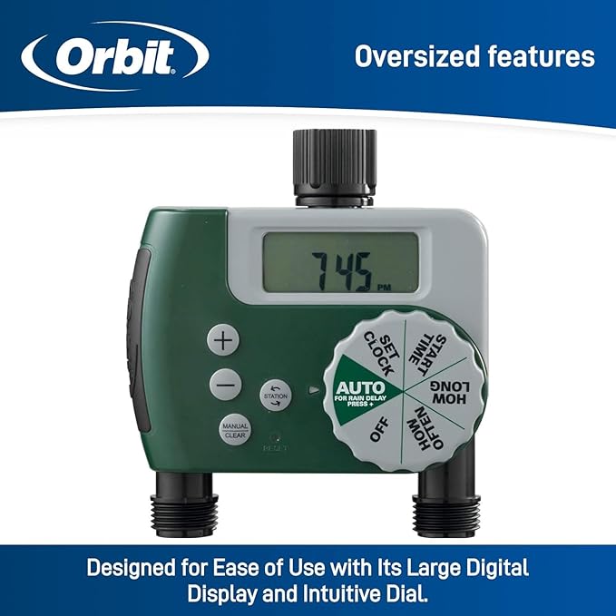 2-Pack Orbit 58910 Digital 2 Outlet Hose Faucet Timer - Image 2