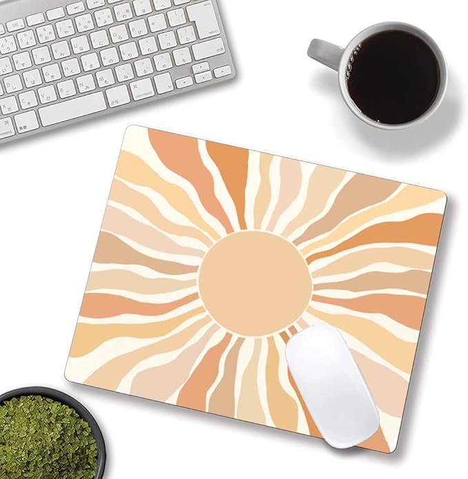 Mouse Pad, Modern Abstract Mouse Pad, Waterproof Mouse Mat Square Boho Mousepad - Image 2