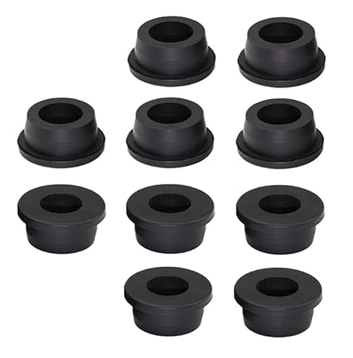 10 pcs 3/4" Drill Hole，3/8" ID Black Silicone Top hat Rubber Grommets by Unknown