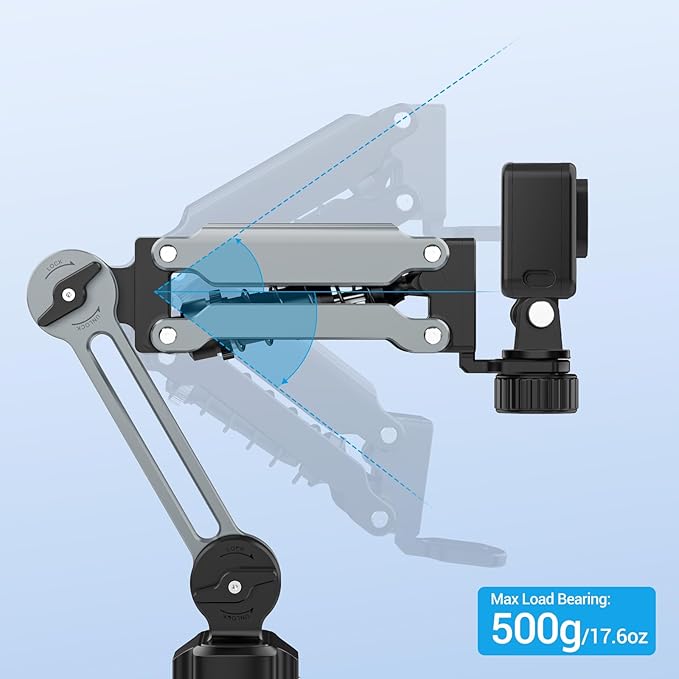 Geyo Camera Suction Cup Mount, Aluminum Alloy Multi-Function Shock Absorber Arm - Image 5
