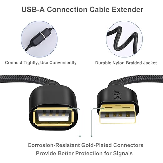 OKRAY USB Extension Cable 10FT - Image 2