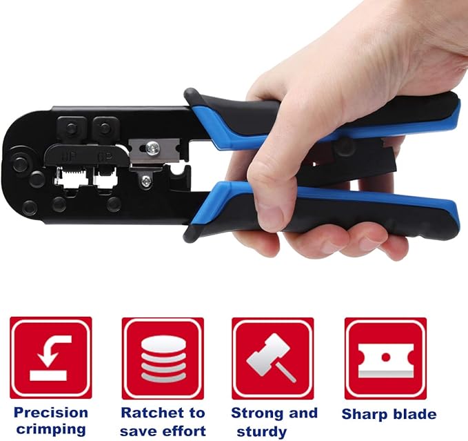 Delgada RJ45 Ethernet Network Crimping Tool Kit - Image 3