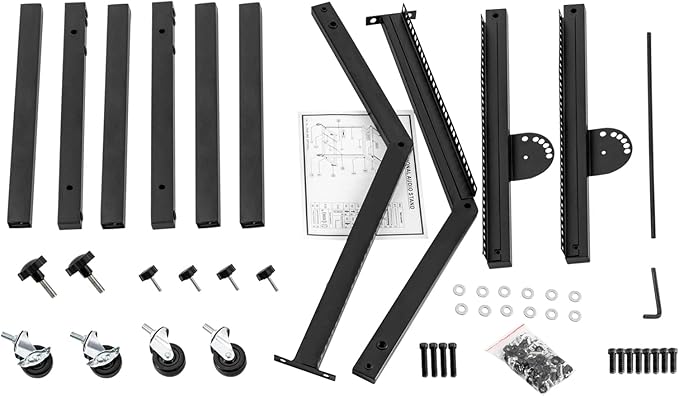 9U Professional DJ Stand Rack Mount DJ Mixer Stand Adjustable Stage Cart w/Wheel - Image 7