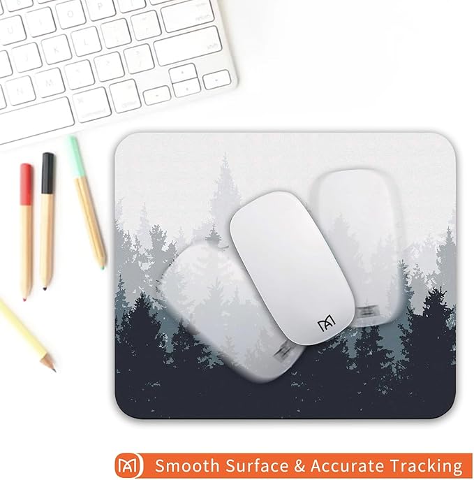 Square Mouse Pad Forest, Personalized Premium-Textured Custom Mouse Mat Design - Image 4