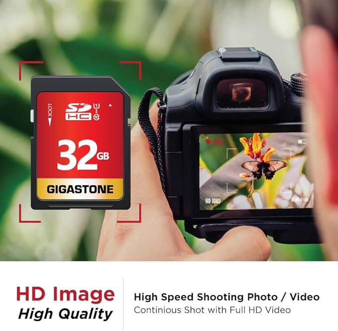 GIGASTONE 32GB SD Card 5 Pack UHS-I U1 Class 10 SDHC Memory Card Full HD Video - Image 4