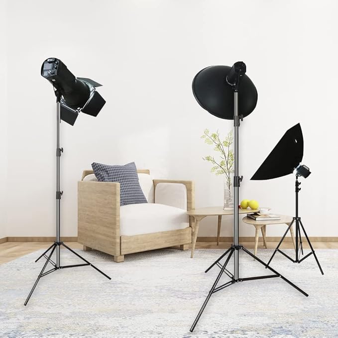 Heavy Duty Aluminum Alloy Photography Video Tripod Light Stands, Tripod Stands - Image 6