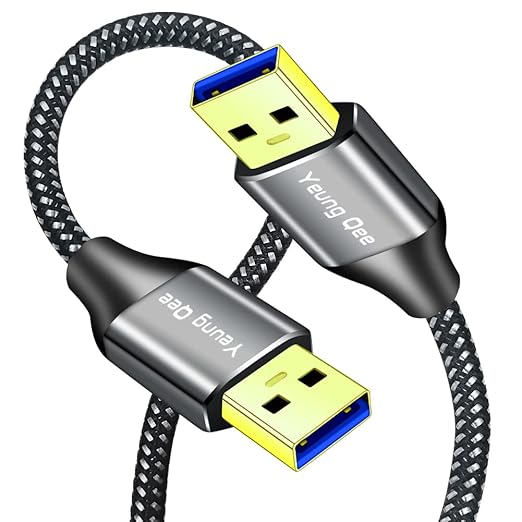 USB 3.0 A to A Male Cable 10 ft, Super Speed Type A Male to Male Cable USB 3.0 by Yeung+Qee